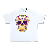 White Cinco de mayo skull Urban Heavy Tee - FaDigitalArtStudio