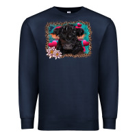 Navy v.d belted galloway cow Premium Sweatshirt - AdoDesignShop