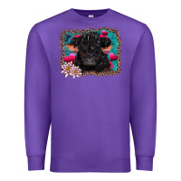 Purple v.d belted galloway cow Premium Sweatshirt - AdoDesignShop