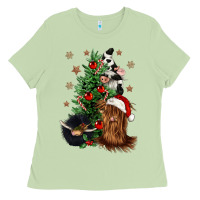 Heifer Cow Gnomies Christmas Tree Ladies Tee | Teevron