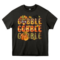 Asphalt Gobble gobble turkey Thanksgiving Heavy Core Tee - NancyCooperArtShop