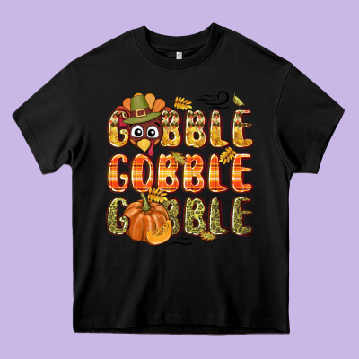 Gobble Gobble Turkey Thanksgiving Heavy Core Tee Designed By Nancycooperartshop