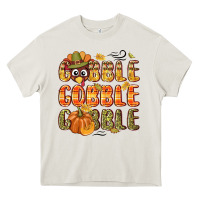 Cream Gobble gobble turkey Thanksgiving Heavy Core Tee - NancyCooperArtShop