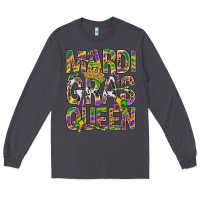 Smoke Mardi Gras Queen Long Sleeve Tee - BundleAndBundleShop