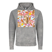 Cloud Rock Happy Easter Bunny Seamless Pattern Vintage Hoodie - BundleAndBundleShop