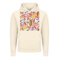 Vintage Artic Happy Easter Bunny Seamless Pattern Vintage Hoodie - BundleAndBundleShop