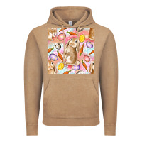 Vintage Coffee Happy Easter Bunny Seamless Pattern Vintage Hoodie - BundleAndBundleShop