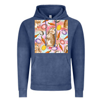 Vintage Denim Happy Easter Bunny Seamless Pattern Vintage Hoodie - BundleAndBundleShop