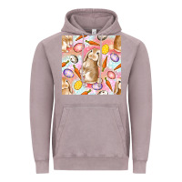 Vintage Zinc Happy Easter Bunny Seamless Pattern Vintage Hoodie - BundleAndBundleShop