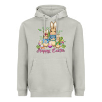 Moon Dust easter bunny family wıth carrots and eggs Heavyweight Hoodie - AdoDesignShop