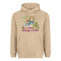 Mushroom easter bunny family wıth carrots and eggs Heavyweight Hoodie - AdoDesignShop