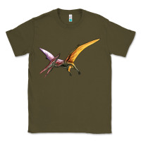 Army Green dinosaur pterodactyl Classic Tee - Artiststas