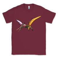 Burgundy dinosaur pterodactyl Classic Tee - Artiststas