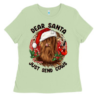 Matcha dear santa just send cows Ladies Tee - CowGirlArtShop