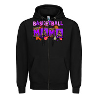 Black basketball mama Zipper Hoodie - AdoDesignShop
