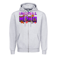 Heather Grey basketball mama Zipper Hoodie - AdoDesignShop