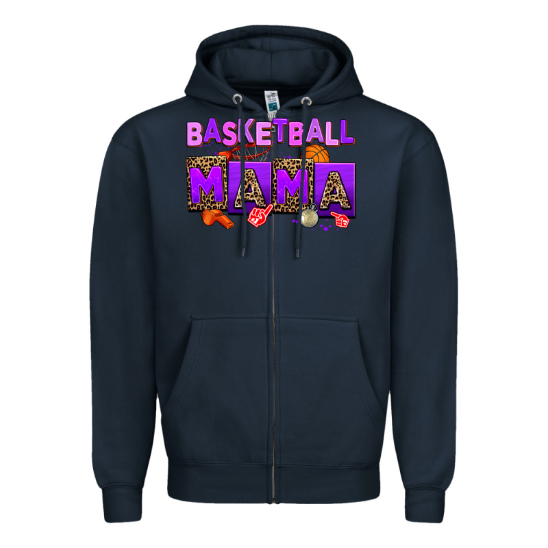 Basketball Mama Zipper Hoodie by AdoDesignShop | Teevron