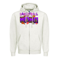 Oatmeal Heather basketball mama Zipper Hoodie - AdoDesignShop