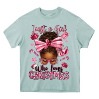 Arona just a girl who loves pink christmas afro messy bu Heavy Core Tee - texasbilliewilder
