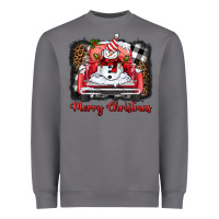 Storm merry christmas truck snowman Heavyweight Sweatshirt - BarkalooDesign