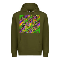 Army Green mardi gras carnival fleur de lis Premium Hoodie - Jasminsmagicworld