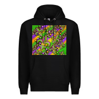 Black mardi gras carnival fleur de lis Premium Hoodie - Jasminsmagicworld