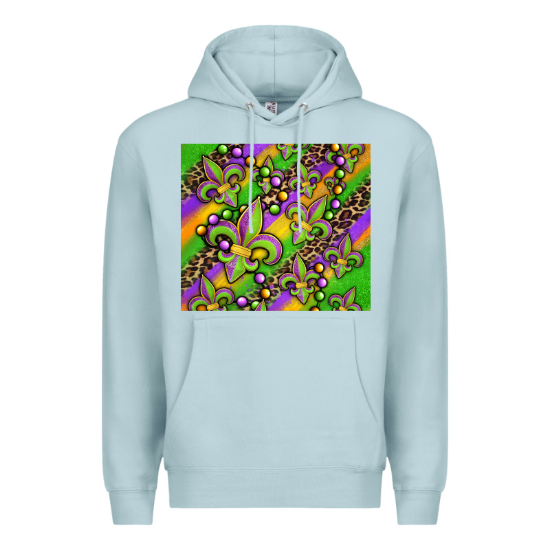 Mardi Gras Carnival Fleur De Lis Premium Hoodie by Jasminsmagicworld | Teevron