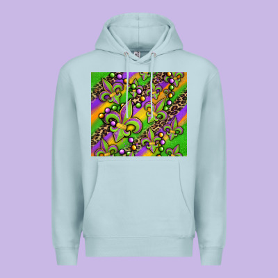 Mardi Gras Carnival Fleur De Lis Premium Hoodie Designed By Jasminsmagicworld