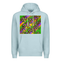 Blue Mist mardi gras carnival fleur de lis Premium Hoodie - Jasminsmagicworld