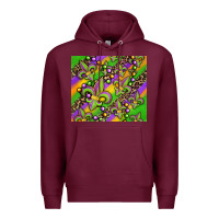 Burgundy mardi gras carnival fleur de lis Premium Hoodie - Jasminsmagicworld