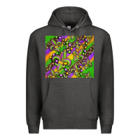Charcoal Heather mardi gras carnival fleur de lis Premium Hoodie - Jasminsmagicworld
