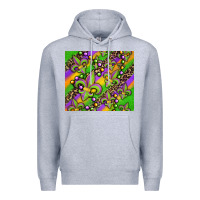 Heather Grey mardi gras carnival fleur de lis Premium Hoodie - Jasminsmagicworld