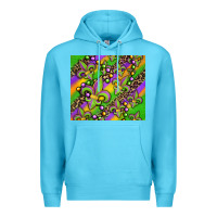 Ocean Blue mardi gras carnival fleur de lis Premium Hoodie - Jasminsmagicworld