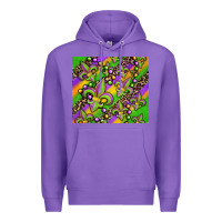 Purple mardi gras carnival fleur de lis Premium Hoodie - Jasminsmagicworld