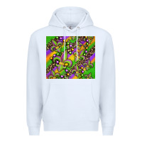 White mardi gras carnival fleur de lis Premium Hoodie - Jasminsmagicworld