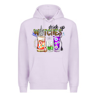 Lilac Drink Up Witches Premium Hoodie - CowhideDigitalArt