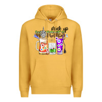 Mustard Drink Up Witches Premium Hoodie - CowhideDigitalArt