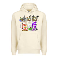 Sandshell Drink Up Witches Premium Hoodie - CowhideDigitalArt