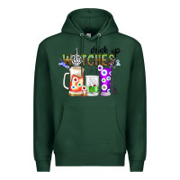 Sports Green Drink Up Witches Premium Hoodie - CowhideDigitalArt