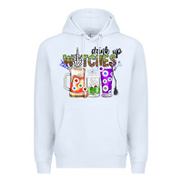 White Drink Up Witches Premium Hoodie - CowhideDigitalArt