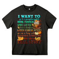 Asphalt I want to Fall stuff Heavy Core Tee - NancyCooperArtShop