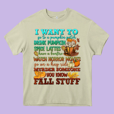 I Want To Fall Stuff Heavy Core Tee Designed By Nancycooperartshop