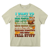 Mossy I want to Fall stuff Heavy Core Tee - NancyCooperArtShop