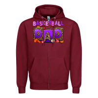 Burgundy basketball Zipper Hoodie - AdoDesignShop