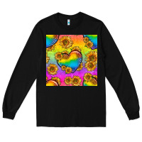 Black Pride lgbtq leopard hearts and sunflowers seamless Long Sleeve Tee - BundleAndBundleShop