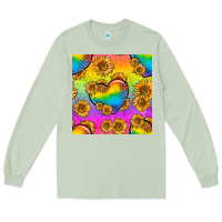 Matcha Pride lgbtq leopard hearts and sunflowers seamless Long Sleeve Tee - BundleAndBundleShop