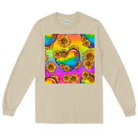 Mushroom Pride lgbtq leopard hearts and sunflowers seamless Long Sleeve Tee - BundleAndBundleShop