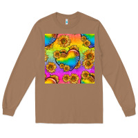 Toasted Coconut Pride lgbtq leopard hearts and sunflowers seamless Long Sleeve Tee - BundleAndBundleShop