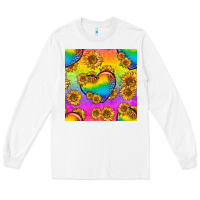 White Pride lgbtq leopard hearts and sunflowers seamless Long Sleeve Tee - BundleAndBundleShop