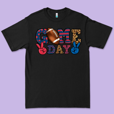 Game Day Red And Blue Premium Tee Designed By Howdyjamesfarm